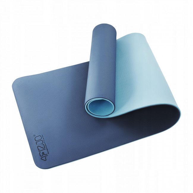 Коврик (мат) спортивный 4FIZJO TPE 180 x 60 x 1 см для йоги и фитнеса Blue/Sky Blue (P-5907739317094)