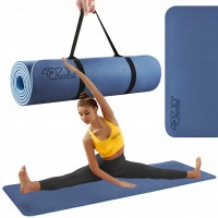 Коврик (мат) спортивный 4FIZJO TPE 180 x 60 x 1 см для йоги и фитнеса Blue/Sky Blue (P-5907739317094)