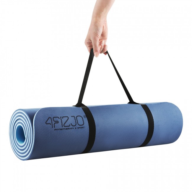 Коврик (мат) спортивный 4FIZJO TPE 180 x 60 x 1 см для йоги и фитнеса Blue/Sky Blue (P-5907739317094)