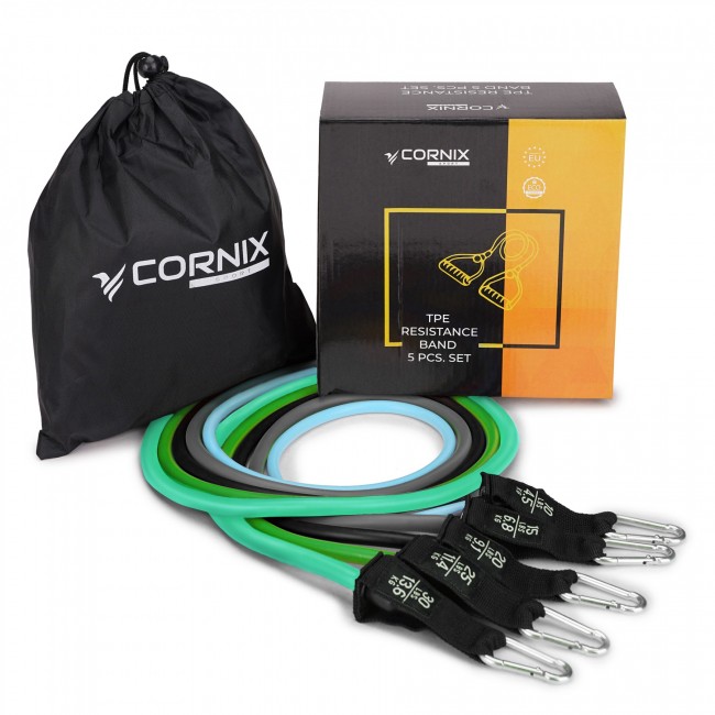 Набор трубчатых эспандеров Cornix 5 шт 4.5-13.6 кг XR-0256
