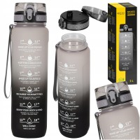 Пляшка для води спортивна 4FIZJO 1000 мл Grey/Black (P-5905973400756)