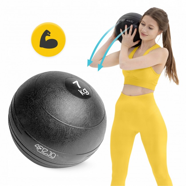 Слембол (медичний м'яч) для кросфіту 4FIZJO Slam Ball 7 кг Black (P-5907739315434)