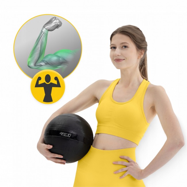 Слембол (медичний м'яч) для кросфіту 4FIZJO Slam Ball 7 кг Black (P-5907739315434)
