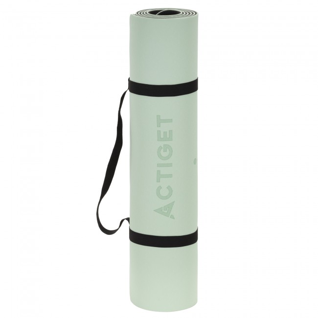 Коврик спортивный Actiget TPE 183 x 61 x 0.6 см для йоги и фитнеса ACT0022 Mint/Black