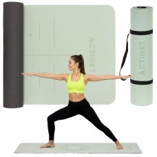 Коврик спортивный Actiget TPE 183 x 61 x 0.6 см для йоги и фитнеса ACT0022 Mint/Black