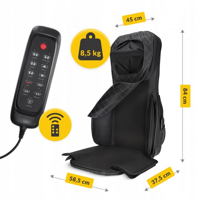 Массажная накидка 4FIZJO Shiatsu многофункциональная, с подогревом Black (P-5905973403528)