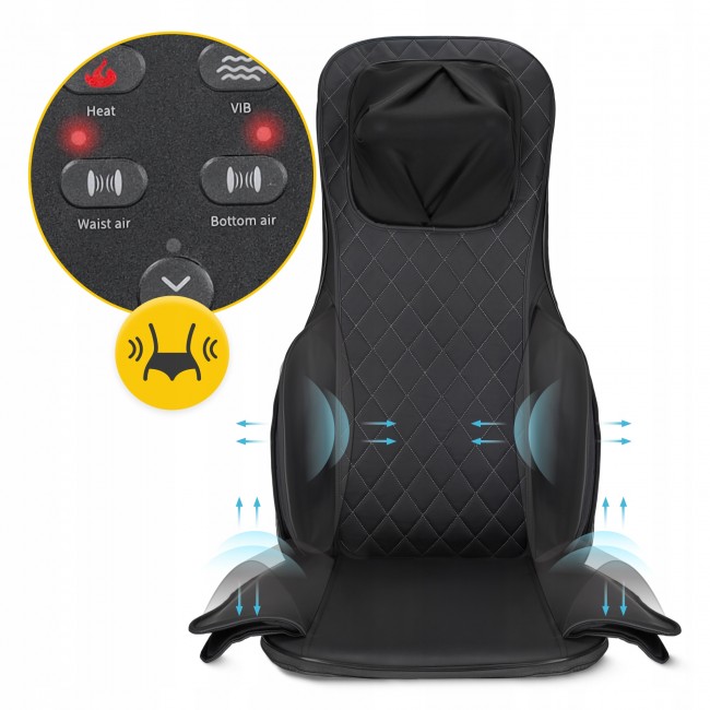Массажная накидка 4FIZJO Shiatsu многофункциональная, с подогревом Black (P-5905973403528)