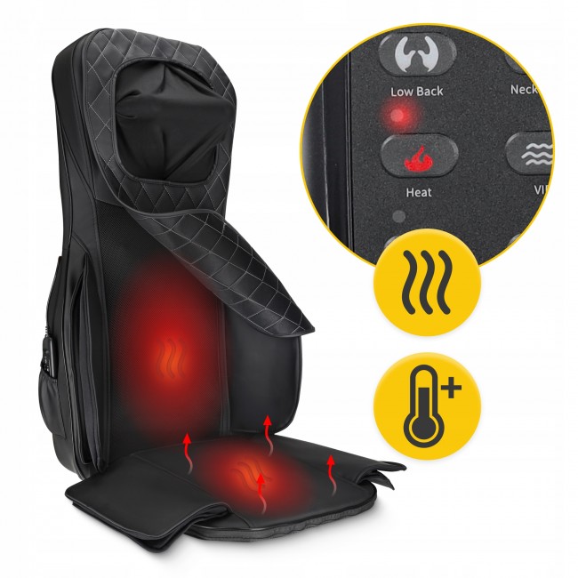 Массажная накидка 4FIZJO Shiatsu многофункциональная, с подогревом Black (P-5905973403528)