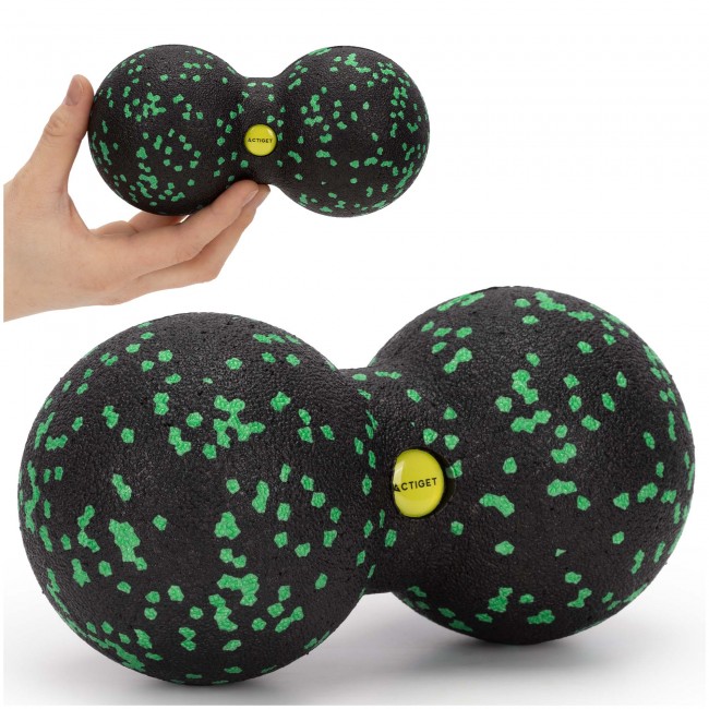 Массажный мяч двойной Actiget EPP 8 x 16 см ACT0098 Black/Green