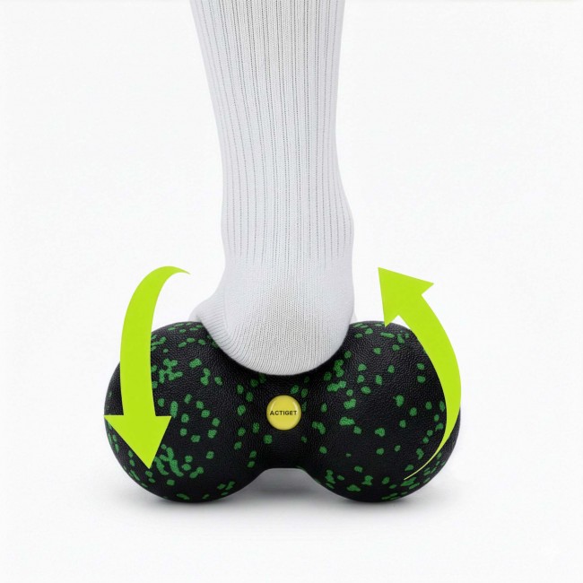 Массажный мяч двойной Actiget EPP 8 x 16 см ACT0098 Black/Green