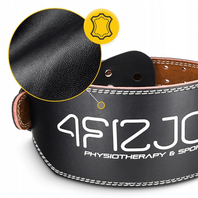 Пояс для тяжелой атлетики 4FIZJO кожаный Size M Black (P-5905973404303)