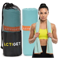 Спортивний рушник Actiget 150 x 75 см з мікрофібри ACT0194 Sky Blue