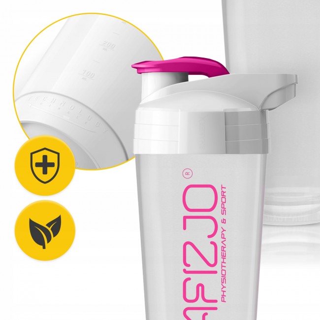 Шейкер спортивный 4FIZJO Ultra 700 мл White/Pink (P-5905973407069)