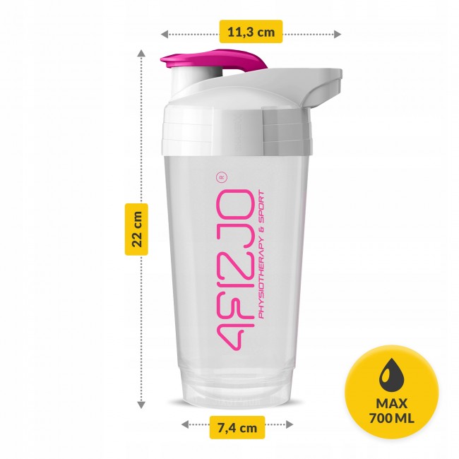 Шейкер спортивный 4FIZJO Ultra 700 мл White/Pink (P-5905973407069)