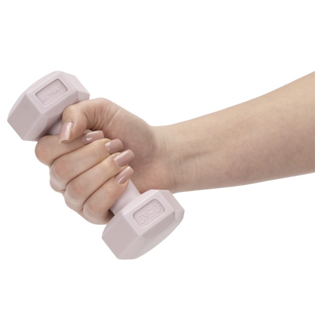 Гантелі для фітнесу Actiget Hex 2 x 0.5 кг ACT0155 Light Pink