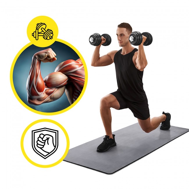 Гантели металлические Cornix 2 x 15 кг наборные, в кейсе XR-0442 Black