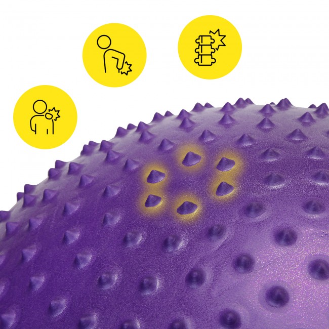 Мяч для фитнеса (фитбол) Cornix 65 см полумассажный Anti-Burst XR-0476 Violet