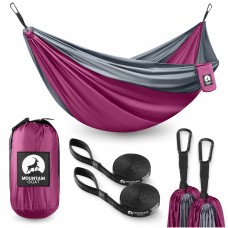 Туристический гамак Mountain Goat 300 x 200 см двухместный, подвесной Pink/Grey (P-5905973408004)