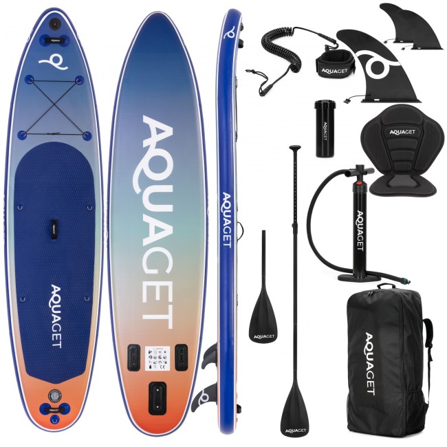 Надувная SUP доска (САП борд) Aquaget 350 см с веслом AQ0044 Blue/Orange