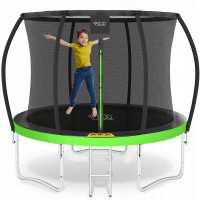 Батут с внутренней сеткой 4FIZJO PRO 8FT 252 см Black/Green (P-5907739314161)