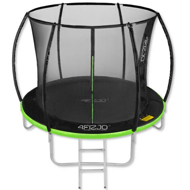 Батут с внутренней сеткой 4FIZJO Pro 8FT 252 см 4FJ0308 Black/Green