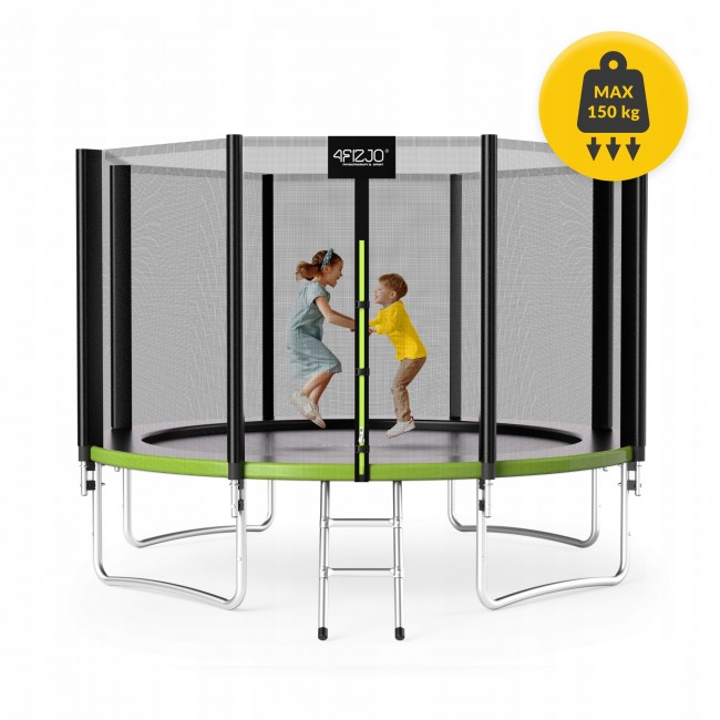 Батут із внутрішньою сіткою 4FIZJO Classic 12FT 374 см Black/Green (P-5907739312914)