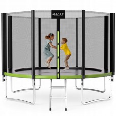 Батут із внутрішньою сіткою 4FIZJO Classic 12FT 374 см Black/Green (P-5907739312914)