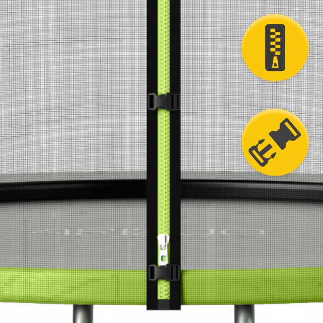 Батут із внутрішньою сіткою 4FIZJO Classic 12FT 374 см Black/Green (P-5907739312914)