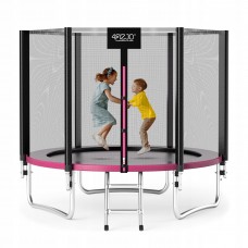 Батут с внутренней сеткой 4FIZJO Classic 8FT 252 см Black/Pink (P-5907739314536)