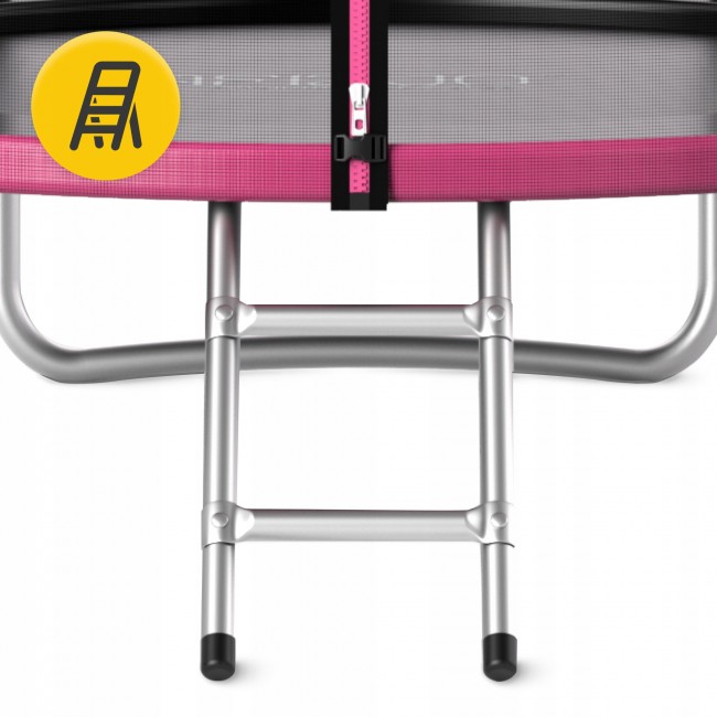 Батут із внутрішньою сіткою 4FIZJO Classic 8FT 252 см Black/Pink (P-5907739314536)