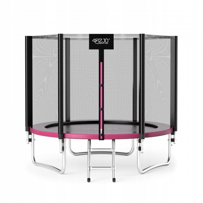 Батут із внутрішньою сіткою 4FIZJO Classic 8FT 252 см Black/Pink (P-5907739314536)