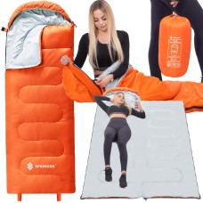 Спальный мешок (спальник) Springos 2 в 1 CS0120 +8 ...+20 °C R Orange/Grey