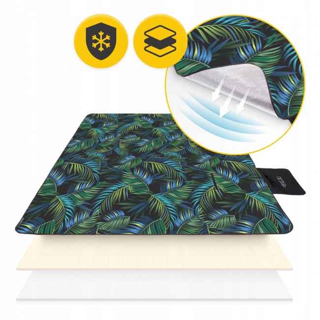 Килимок для пікніка та кемпінгу 4FIZJO 200 x 200 см складаний (P-5905973405690)