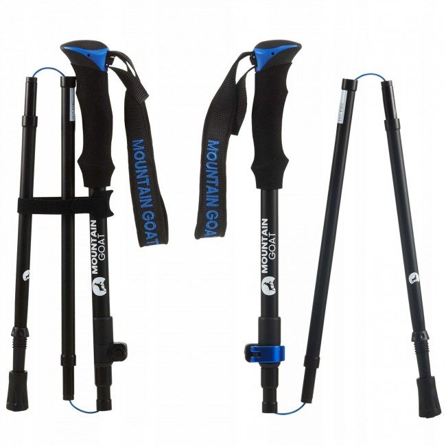 Трекінгові палиці Mountain Goat Pro+ 43-130 см Black/Blue (P-5907739318244)