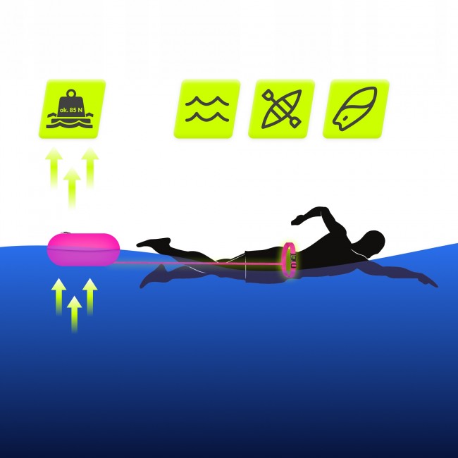 Буй для плавання TSUNAMI Basic надувний Pink (P-5907739314079)