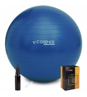 М'яч для фітнесу (фітбол) Cornix 55 см Anti-Burst XR-0015 Blue