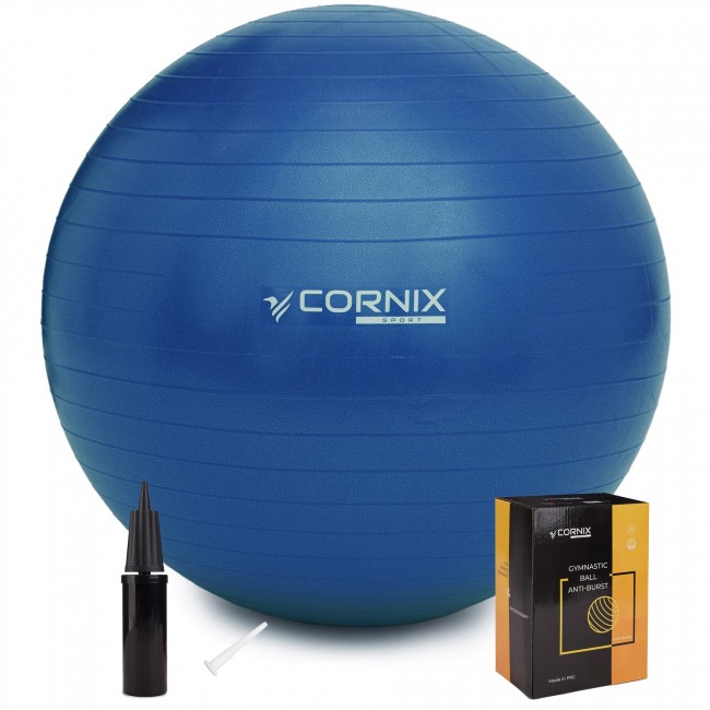 Мяч для фитнеса (фитбол) Cornix 75 см Anti-Burst XR-0025 Blue Мяч для фитнеса (фитбол) Cornix 75 см Anti-Burst XR-0025 Blue