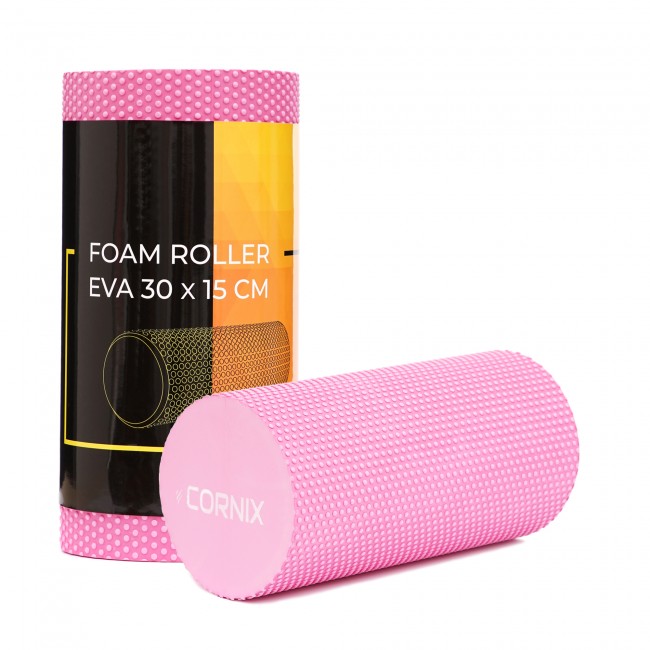 Масажний ролик Cornix EVA+ 30 x 15 см (валик, роллер) XR-0298 Pink Масажний ролик Cornix EVA+ 30 x 15 см (валик, роллер) XR-0298 Pink