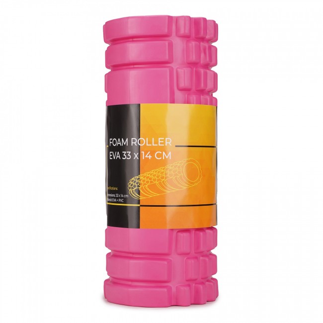 Масажний ролик Cornix EVA 33 x 14 см (валик, ролер) XR-0031 Pink