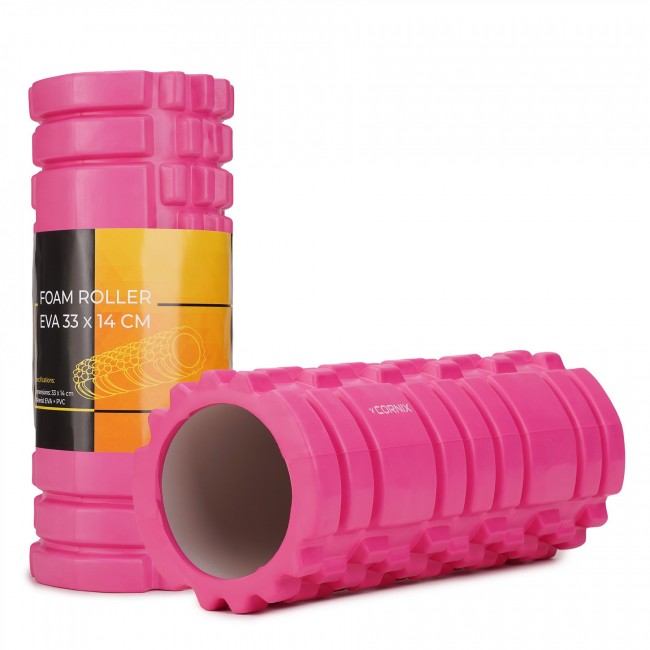 Масажний ролик Cornix EVA 33 x 14 см (валик, ролер) XR-0031 Pink Масажний ролик Cornix EVA 33 x 14 см (валик, ролер) XR-0031 Pink