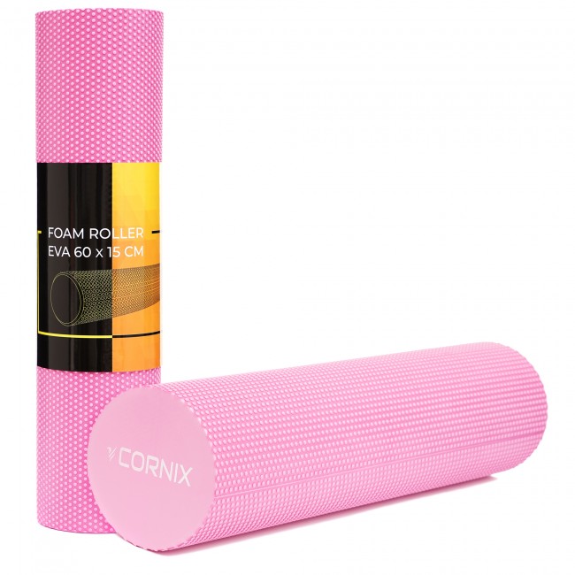 Масажний ролик Cornix EVA+ 60 x 15 см (валик, роллер) XR-0308 Pink Масажний ролик Cornix EVA+ 60 x 15 см (валик, роллер) XR-0308 Pink