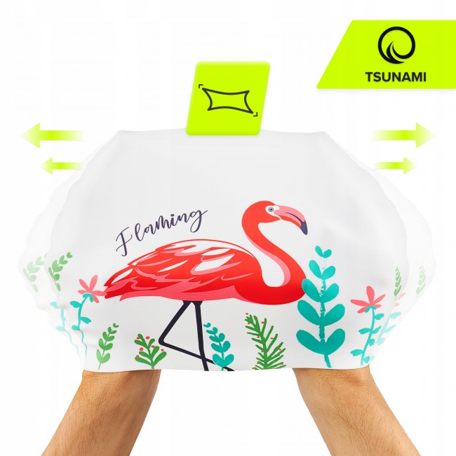 Шапочка для плавання TSUNAMI Flamingo Mix (P-5905973401920)