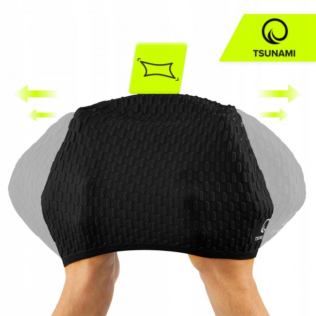 Шапочка для плавання TSUNAMI Texture Black (P-5905973401890)