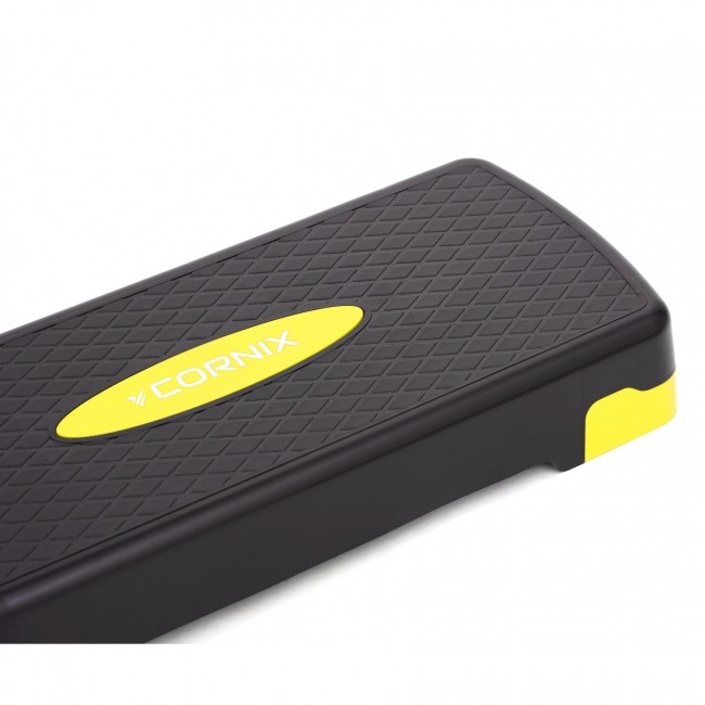 Степ-платформа 2-ступінчаста Cornix 68 х 28 х 10-15 см XR-0192 Black/Yellow