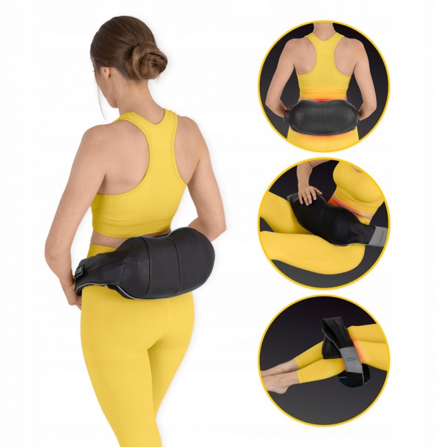 Накидка-массажер 4FIZJO Shiatsu Ultra+ для шеи и спины, аккумуляторный Black/Grey (P-5907739319098)