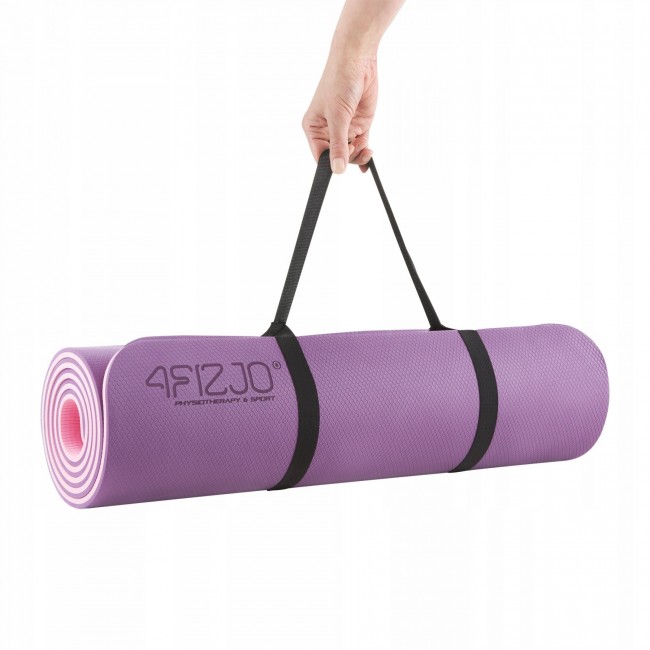 Коврик (мат) спортивный 4FIZJO TPE 180 x 60 x 1 см для йоги и фитнеса Violet/Pink (P-5907739316967)