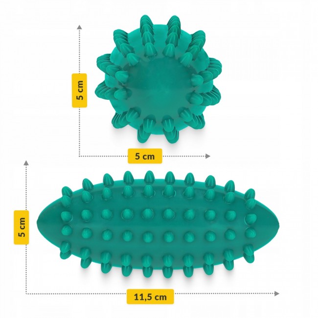 М'яч масажний огірок 4FIZJO Spike Bean 11.5 x 5 см Green (P-5905973400206)