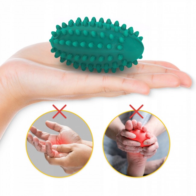 М'яч масажний огірок 4FIZJO Spike Bean 11.5 x 5 см Green (P-5905973400206)