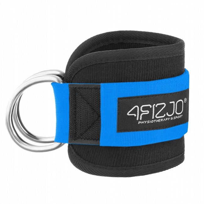 Манжеты для тяги 4FIZJO Ankle Strap 2шт Black/Blue (P-5907739314833)