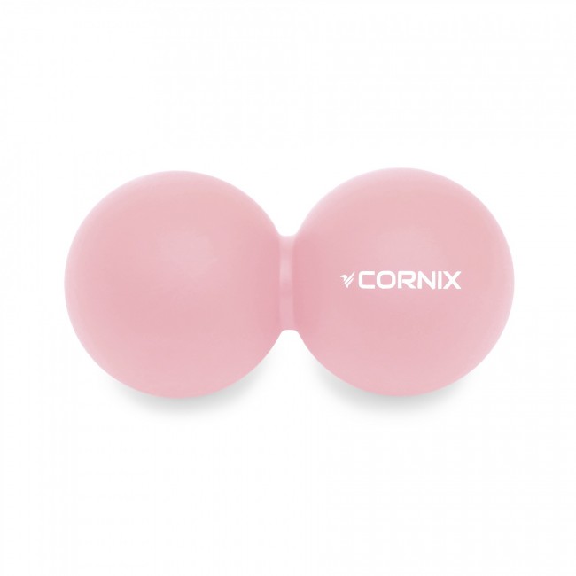 Массажный мяч Cornix Lacrosse DuoBall 6.3 x 12.6 см XR-0116 Coral